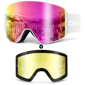 Ski Goggles with Detachable Lens